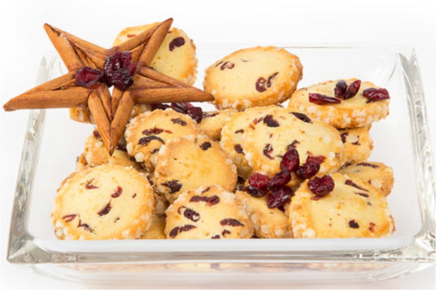 Snowberry Kekse mit Cranberry